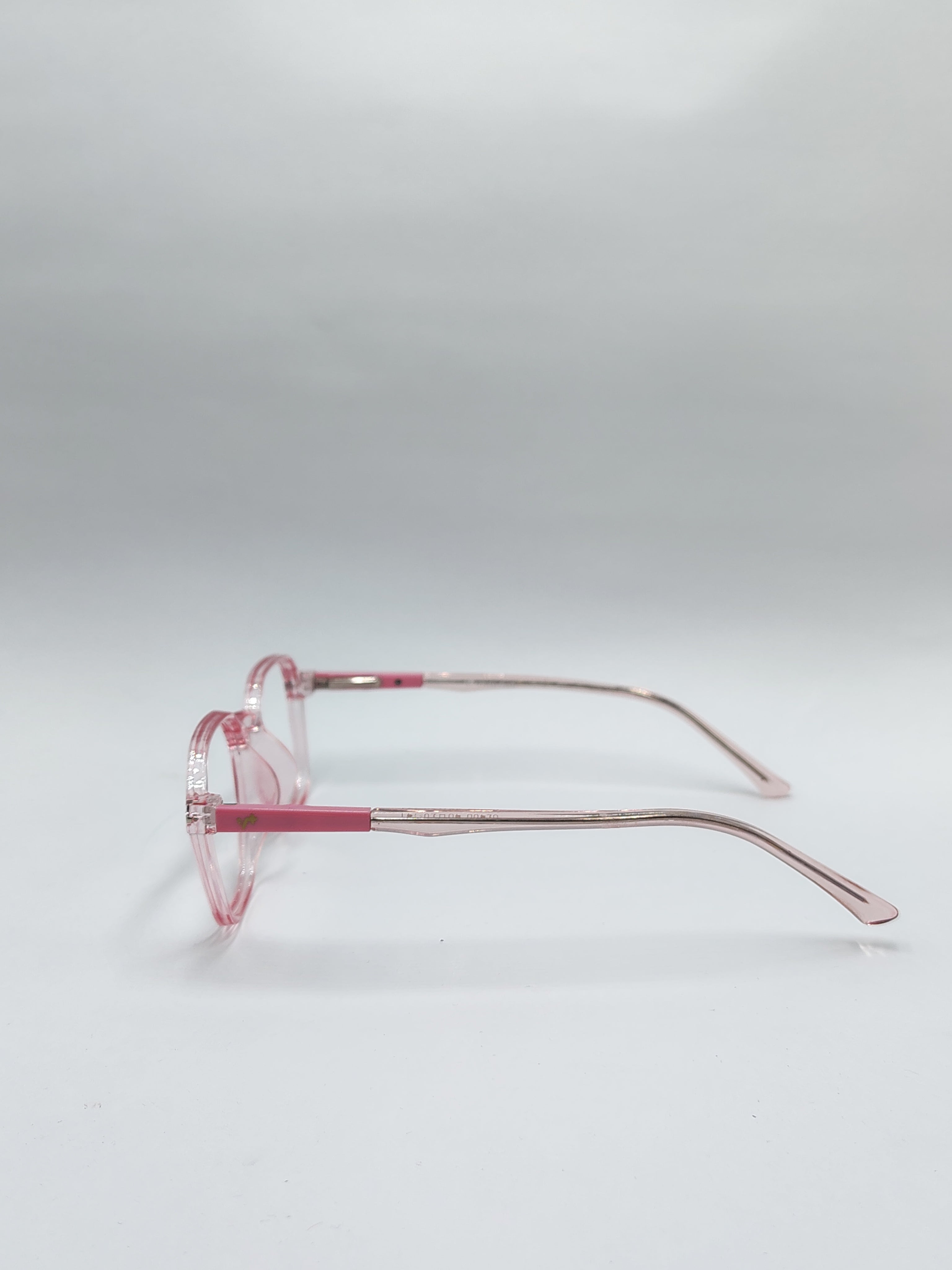 vision plus clear pink frame