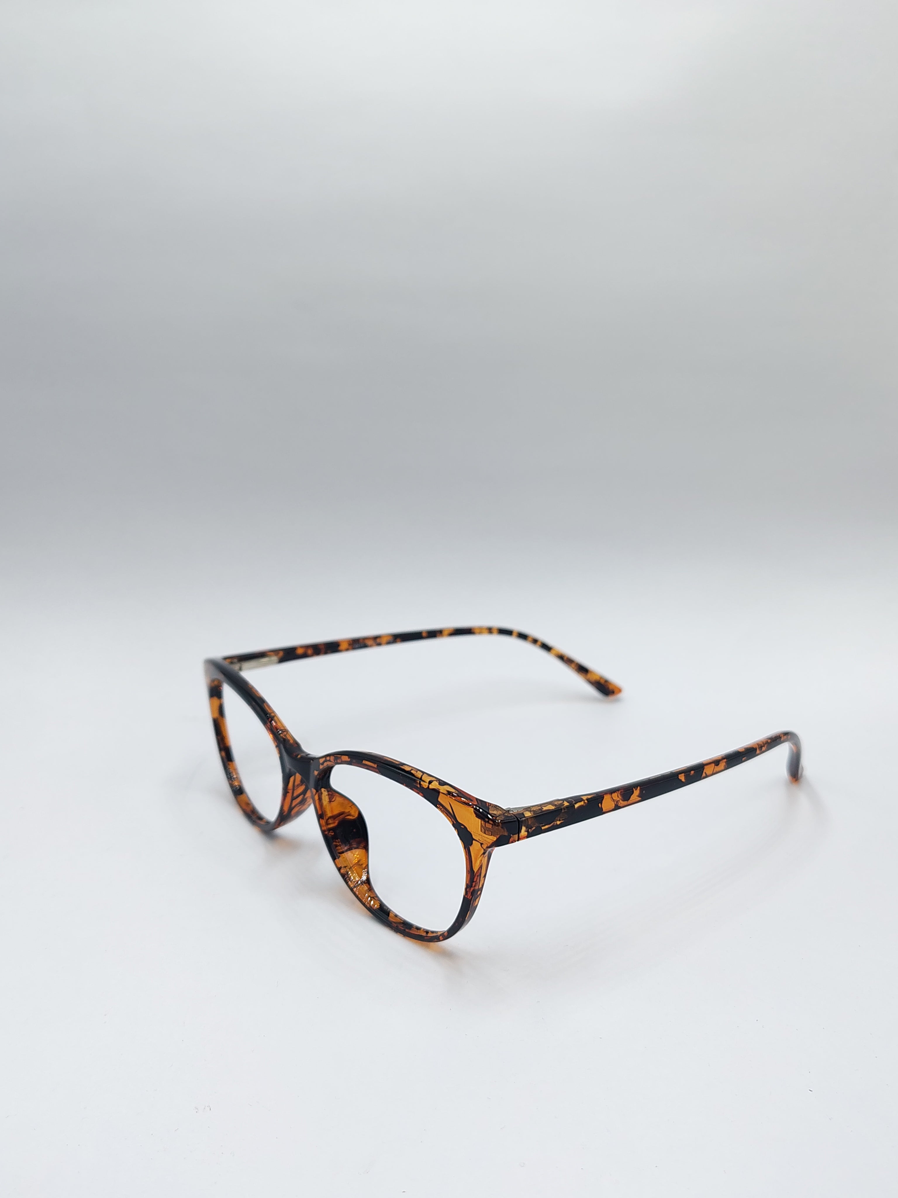 vision plus gloss amber brown frame
