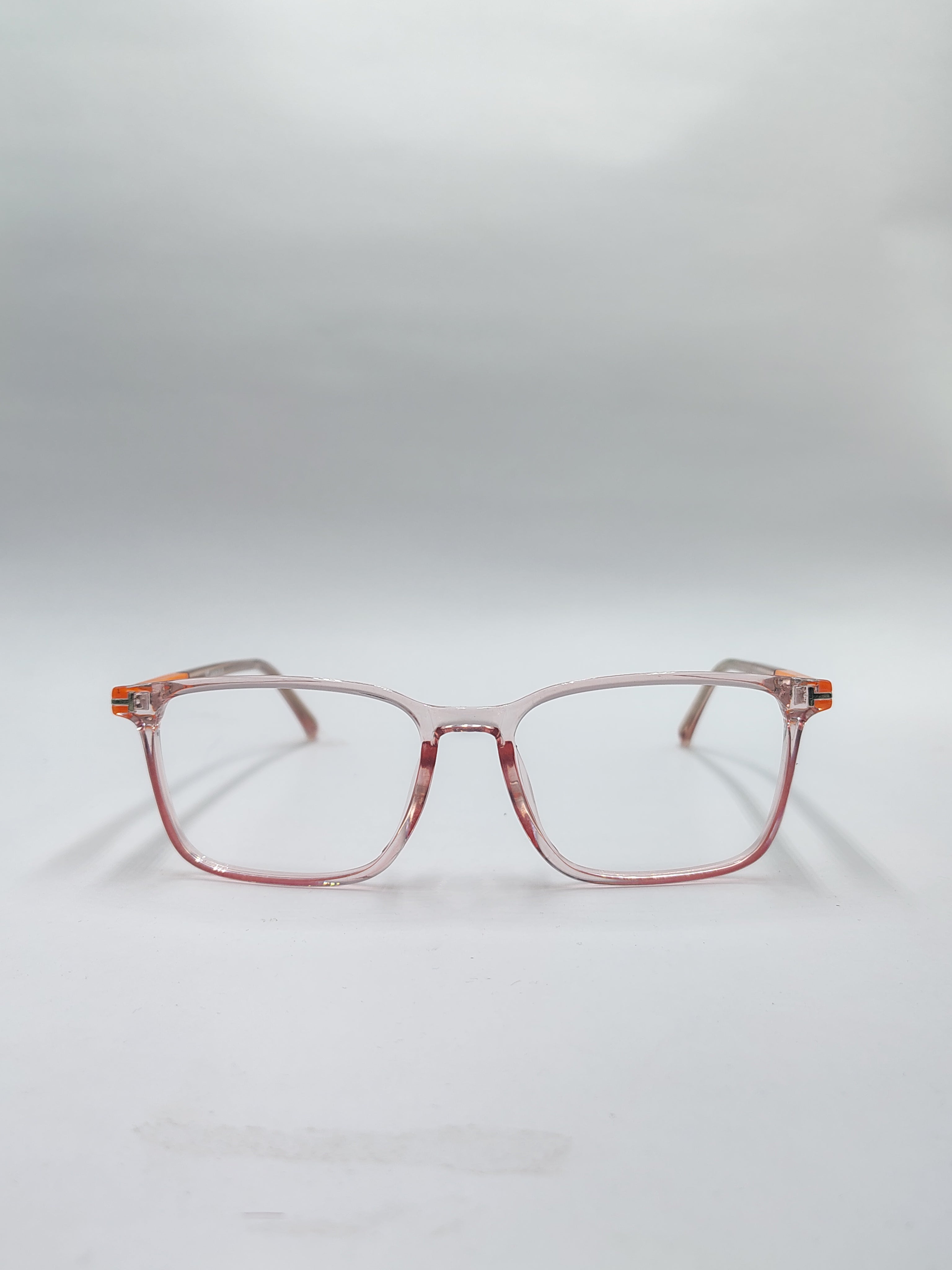 vision plus transparent light pink frame