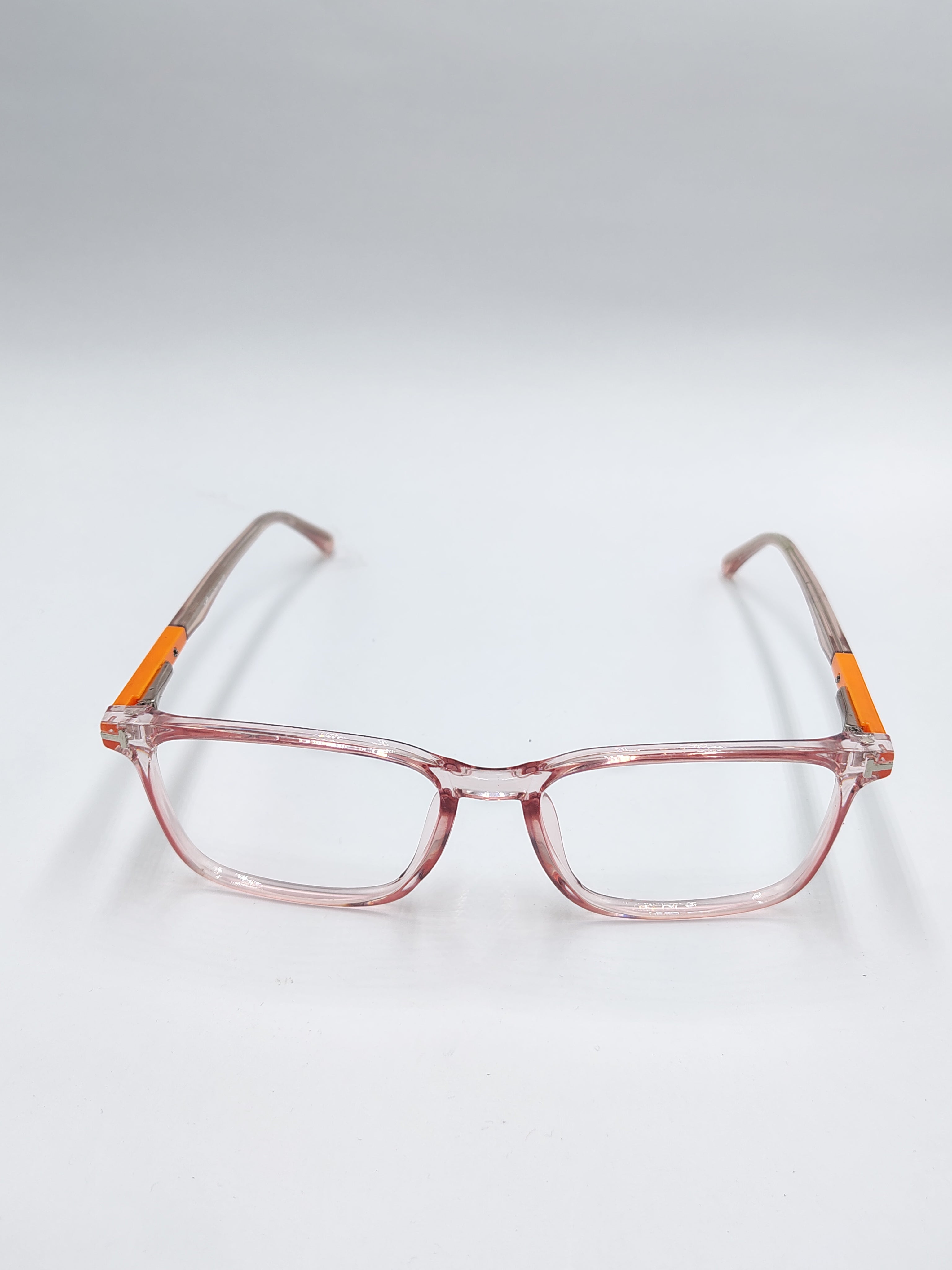 vision plus transparent light pink frame