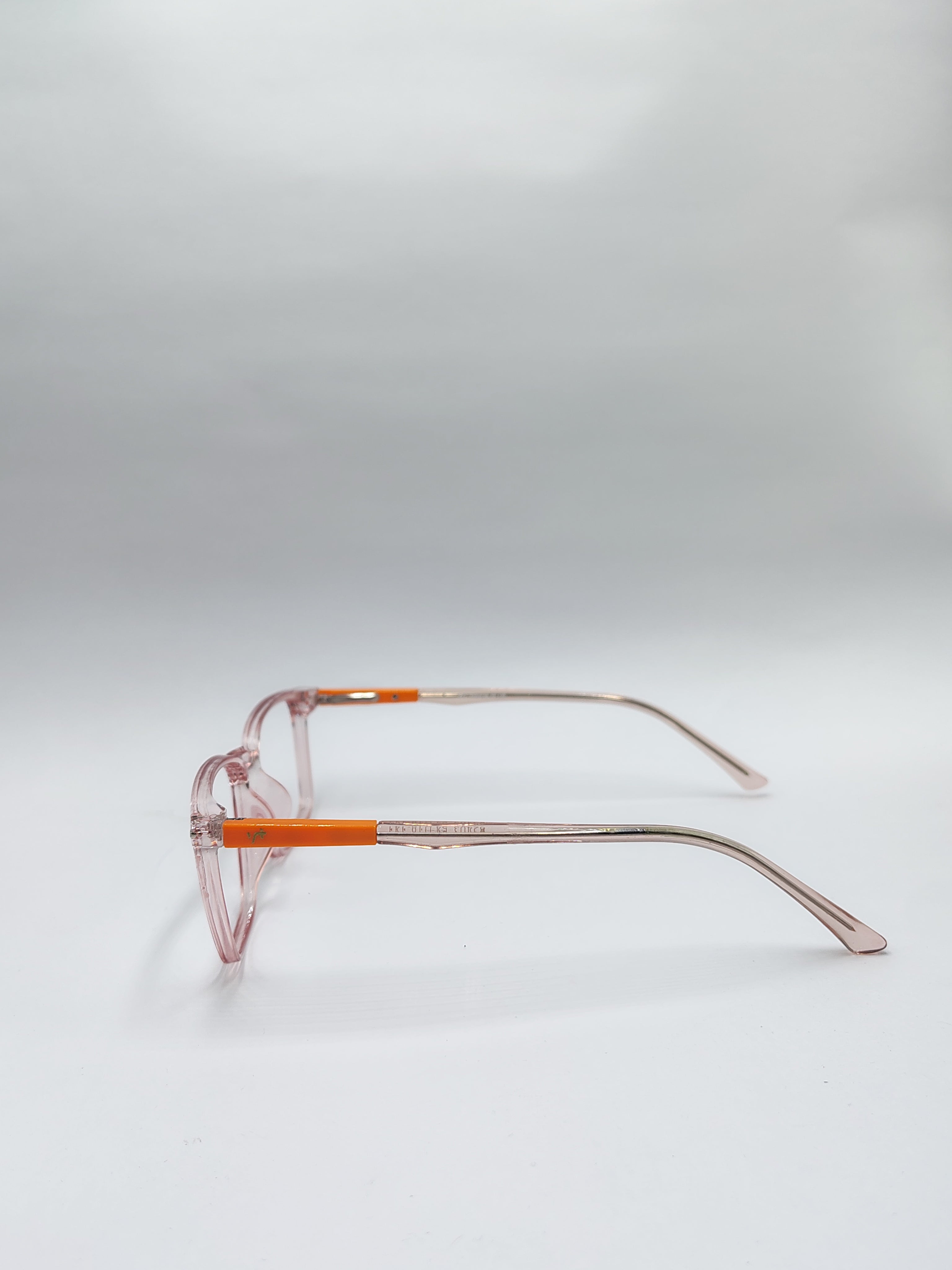 vision plus transparent light pink frame