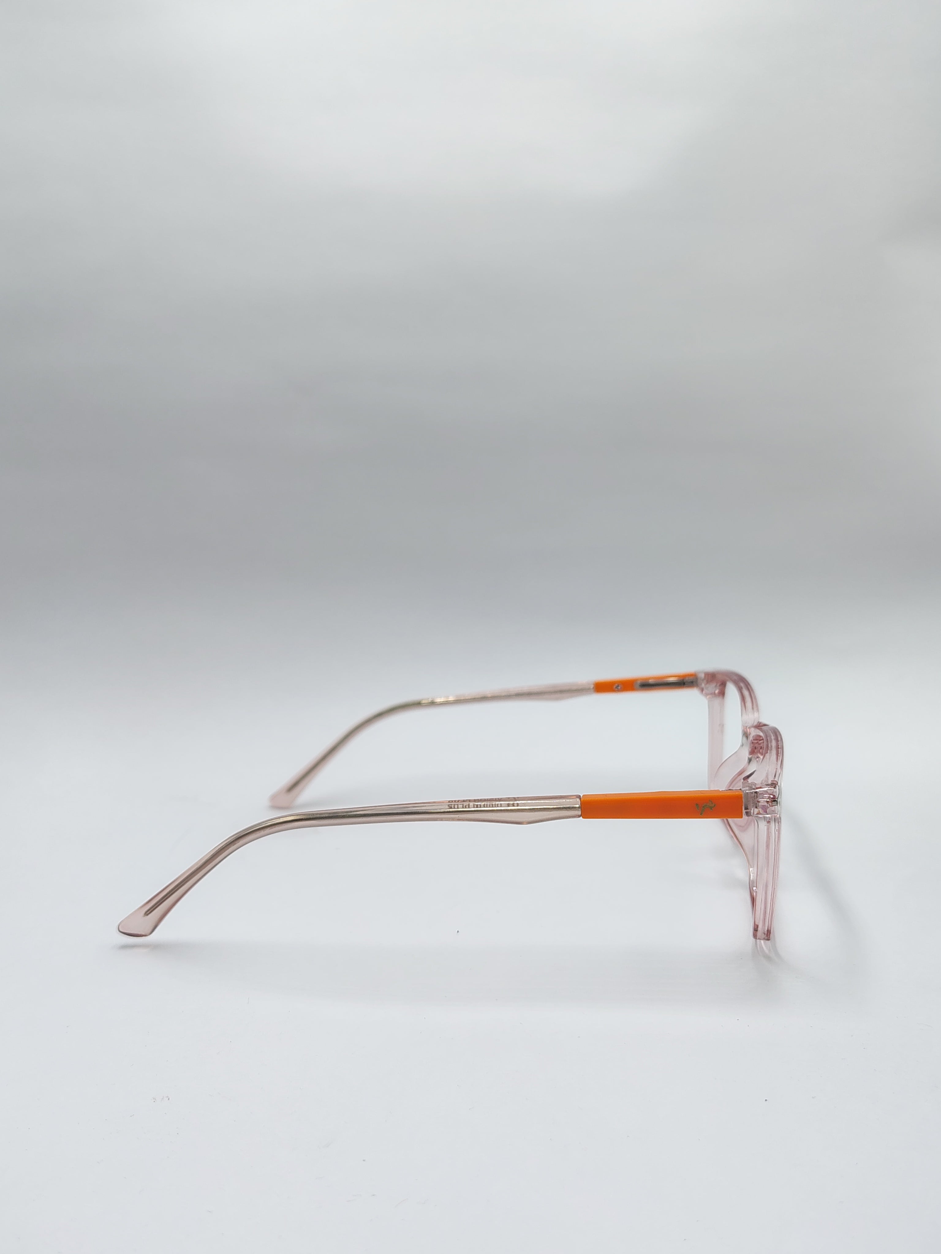 vision plus transparent light pink frame