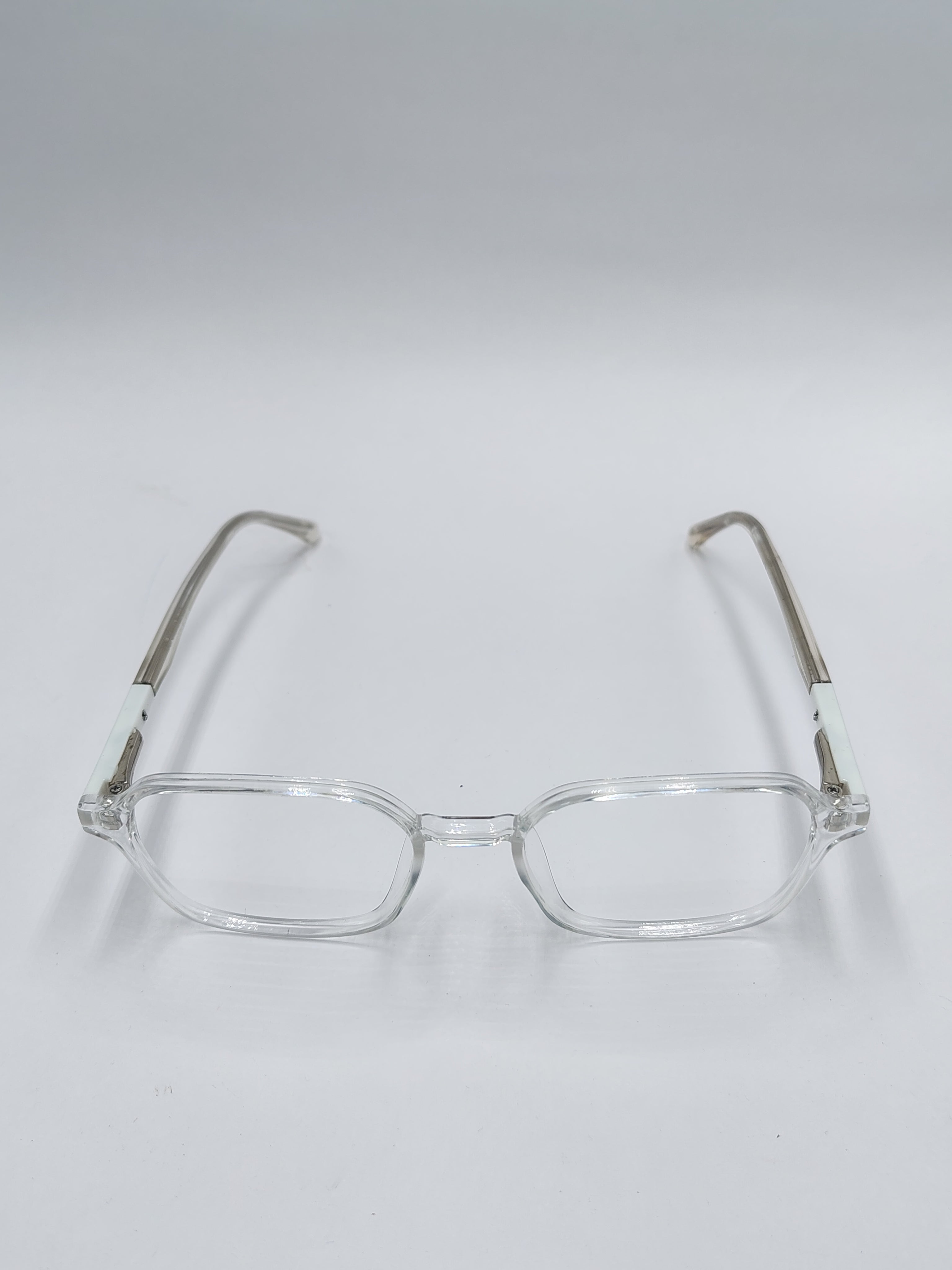 vision plus clear white frame