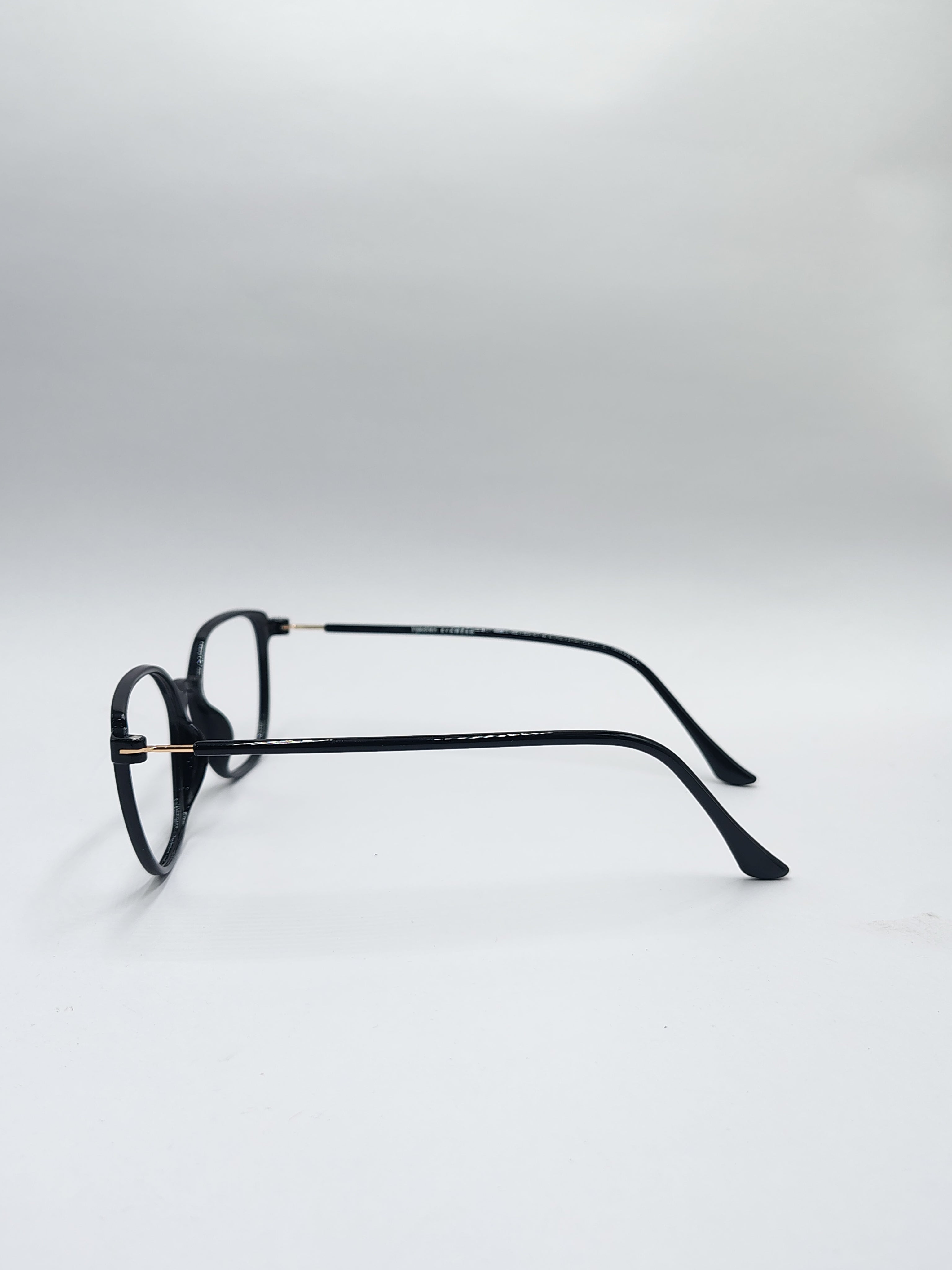 vision plus shiny black frame