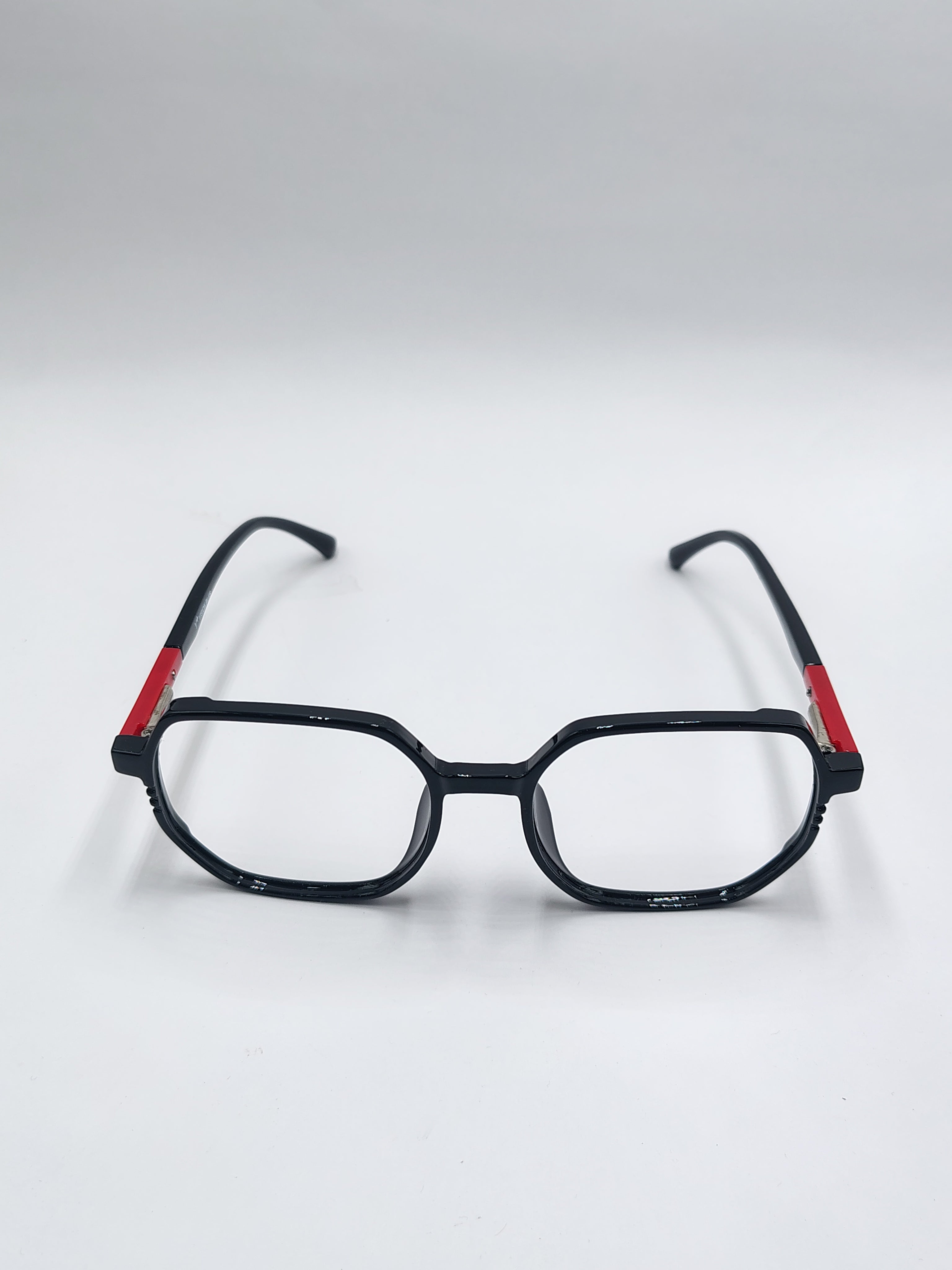 vision plus shiny black and red frame