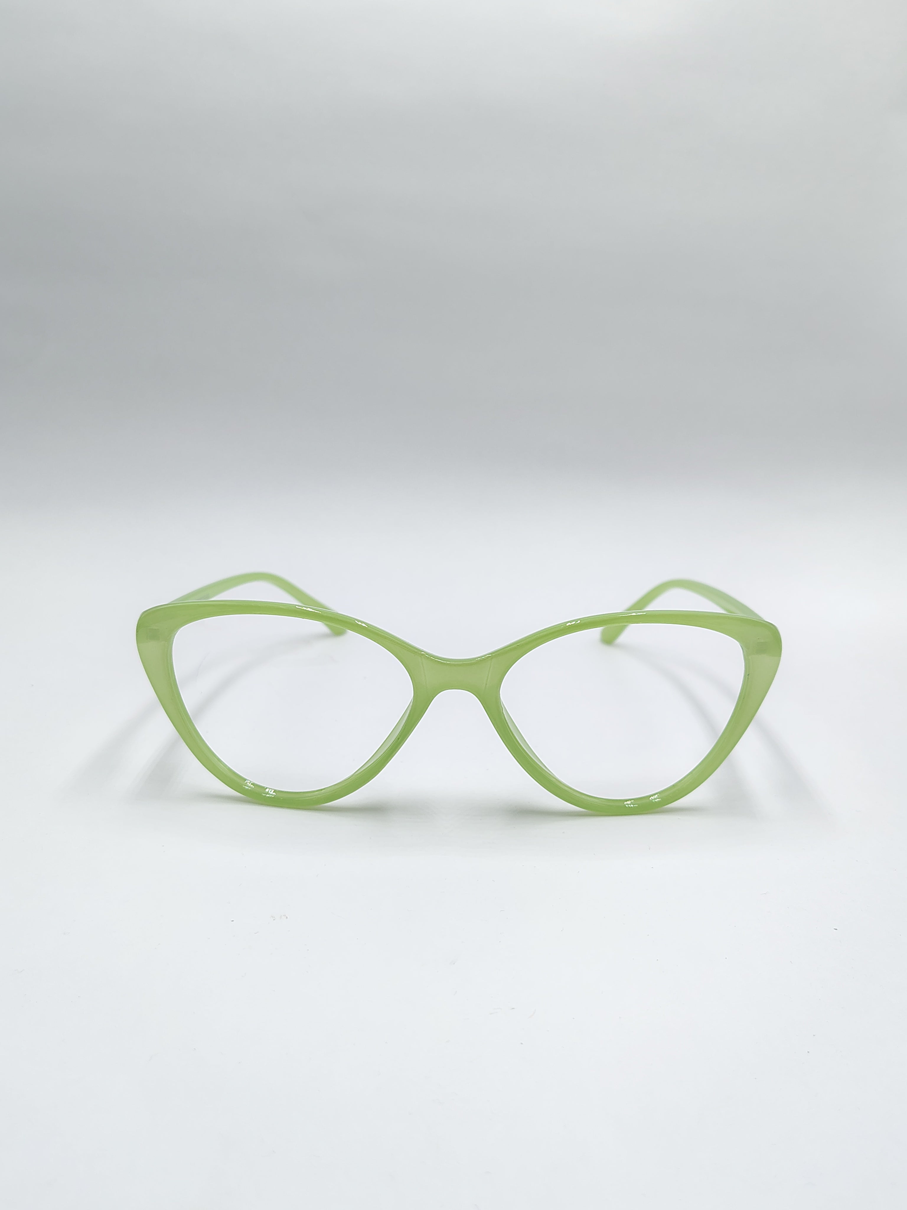 vision plus glossy light green frame