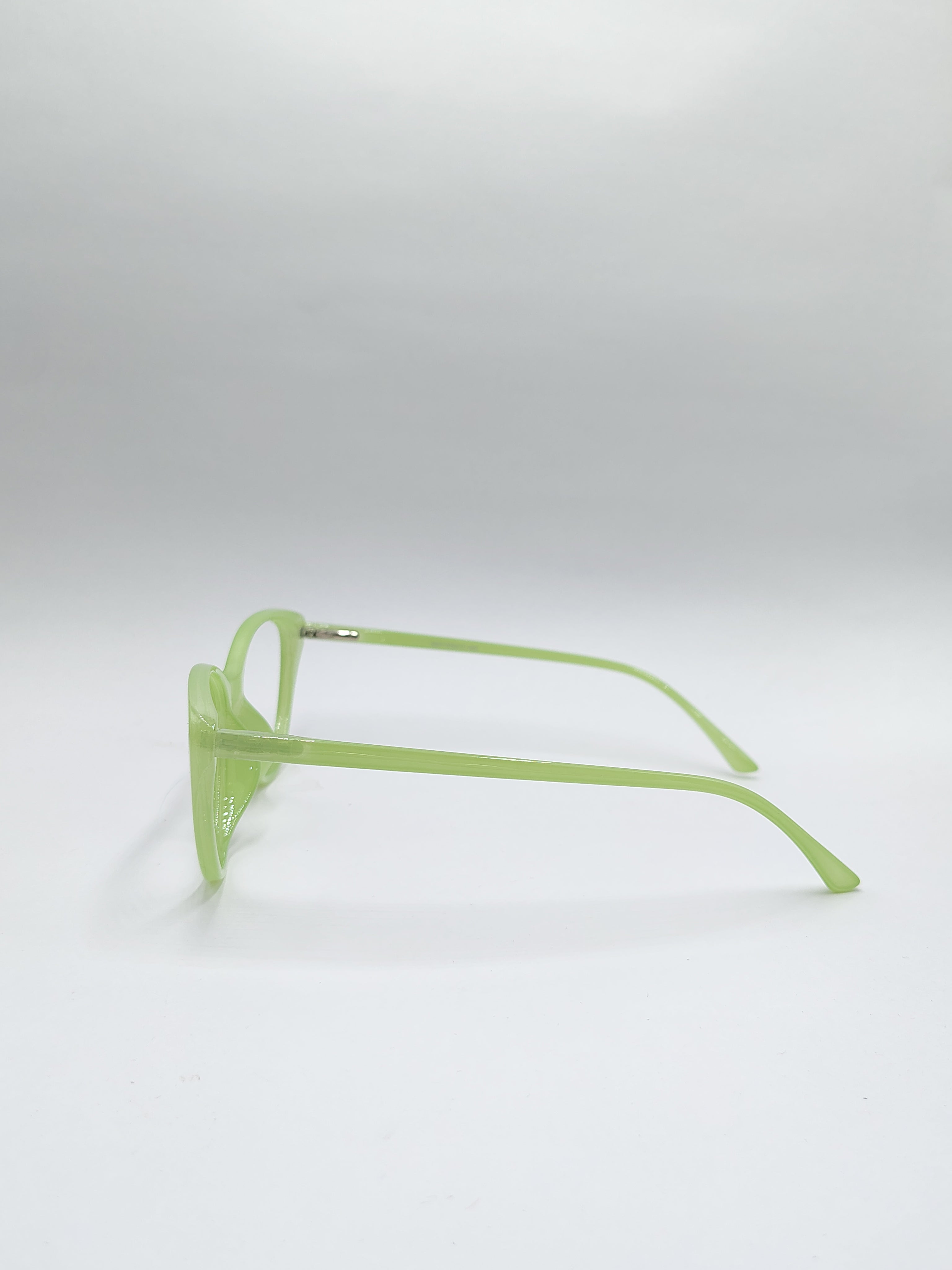 vision plus glossy light green frame