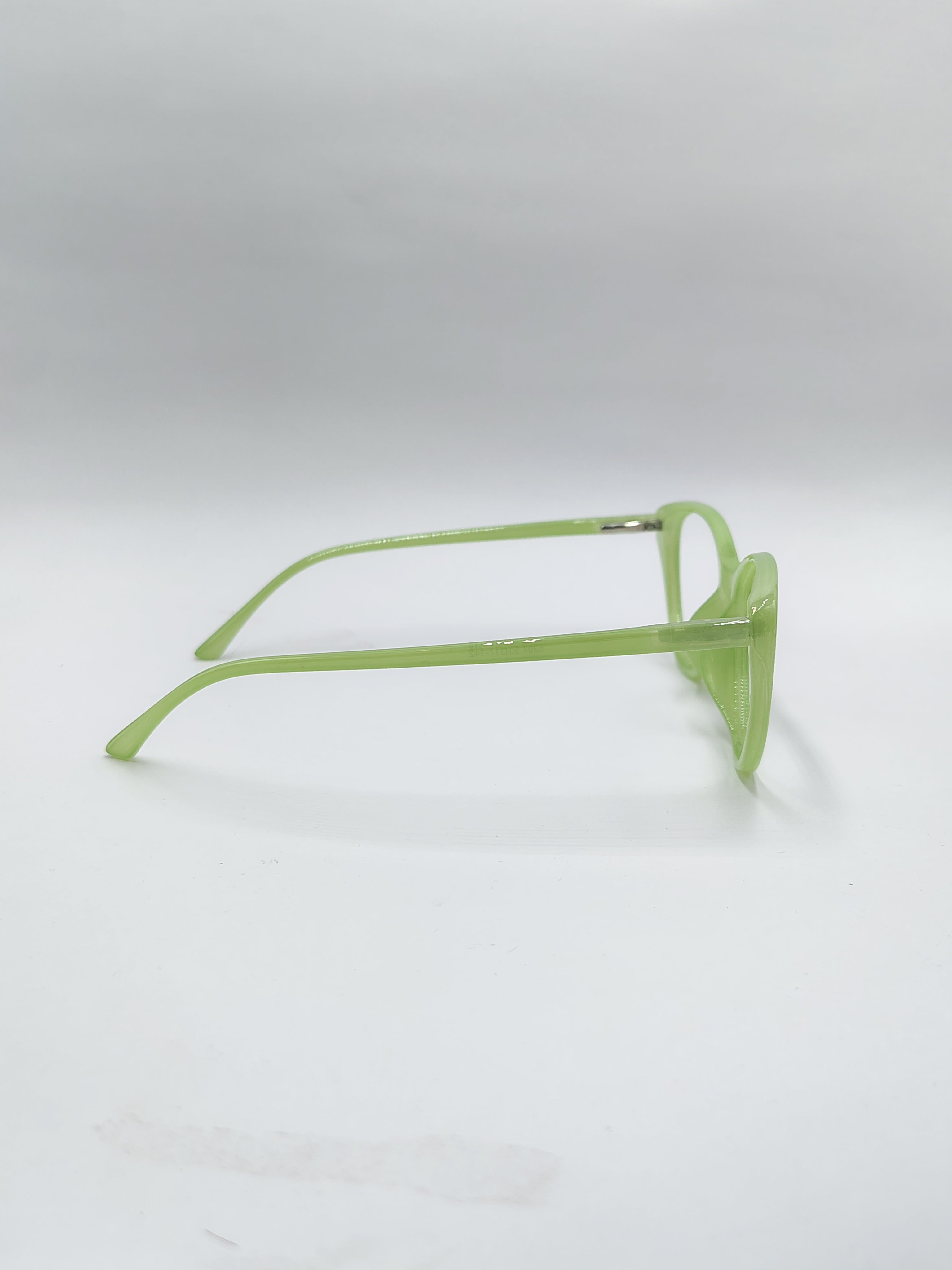 vision plus glossy light green frame